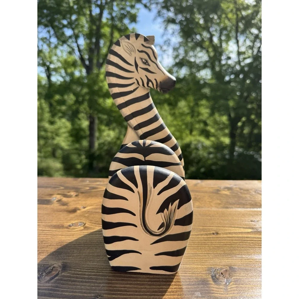 Zebra Wooden‎ Letter Holder Mail Organizer Safari Animal Desk Decor Nursery